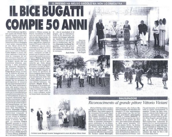 2009 - 50 anni Premio Bugatti - articolo giornale di desio 16 giugno