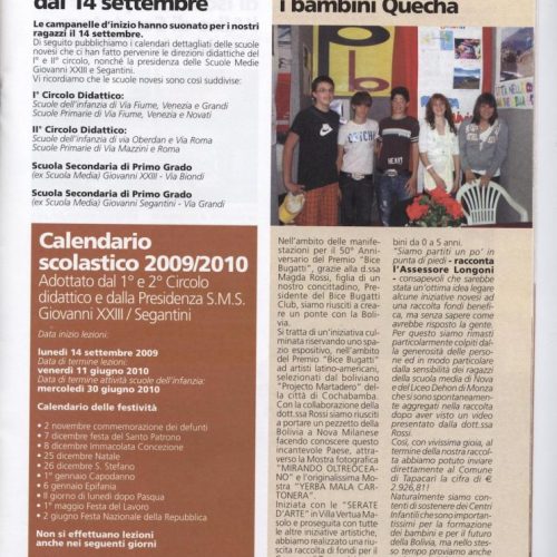 2009 ottobre informatore comunale Nova Milanese
