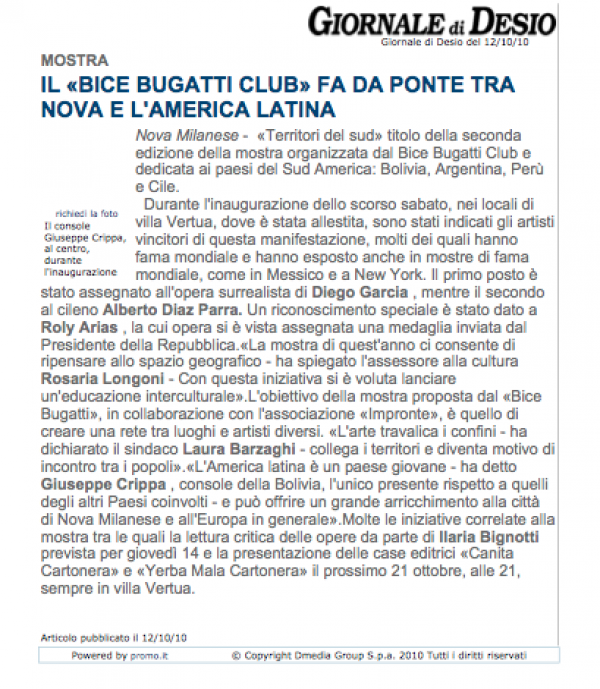 2010 ottobre 12 - Territori del Sud - Giornale di desio