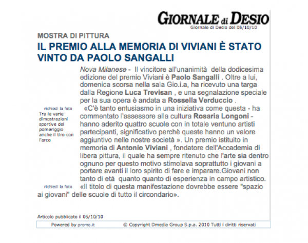 2010 ottobre 5 - Premio Viviani - Giornale di desio