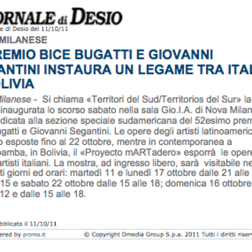 2011 ottobre 11 - Territori del sud - annuncio giornale di desio