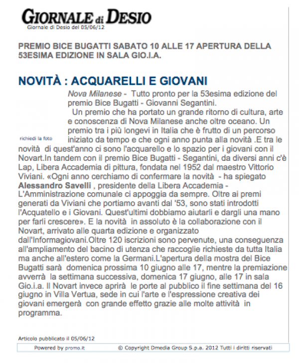 2012 giugno 16 - annuncio premio BB GS - il cittadino