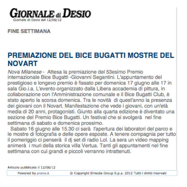 2012 giugno 5 - annuncio premio BB GS - giornale di desio