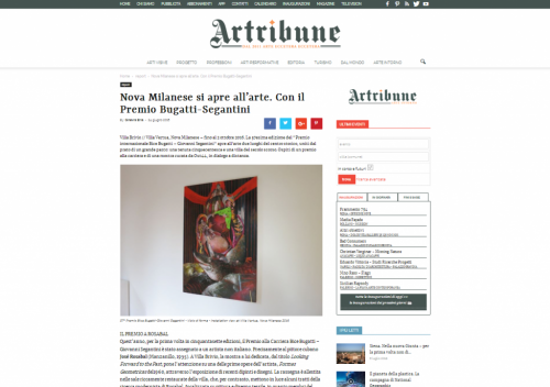 Articolo Artribune Premio BBGS 2016 Articolo Artribune Premio BBGS 2016