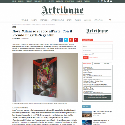 Articolo Artribune Premio BBGS 2016