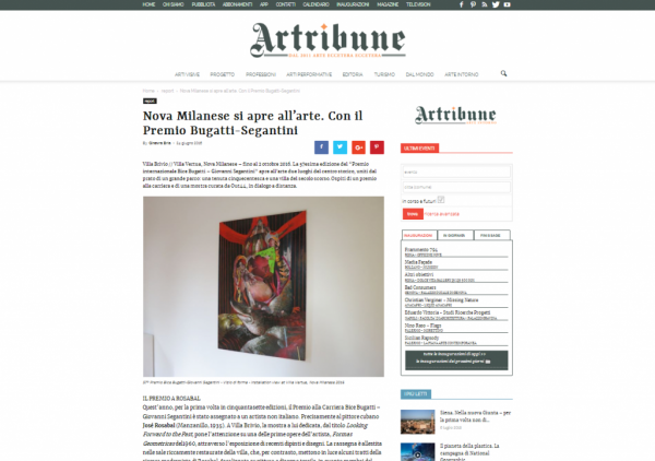 Articolo Artribune Premio BBGS 2016